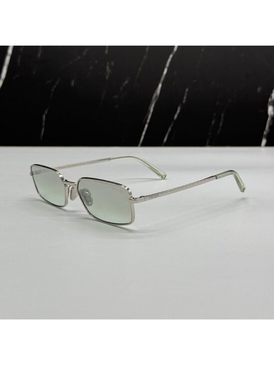 Prada PRA60S 1BC80G Unisex Silver Square Sunglasses Authentic NEW main image 4